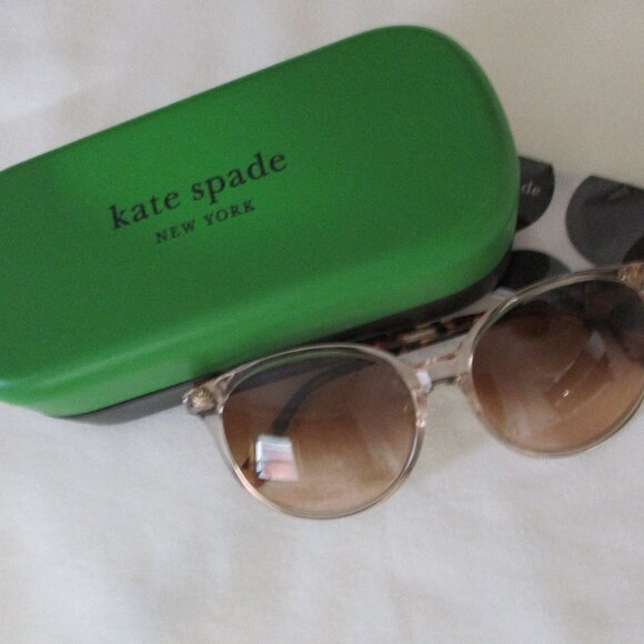 Kate Spade Kaiafs Crystal Oversized Round Sunglasses New in Case - Picture 2 of 9